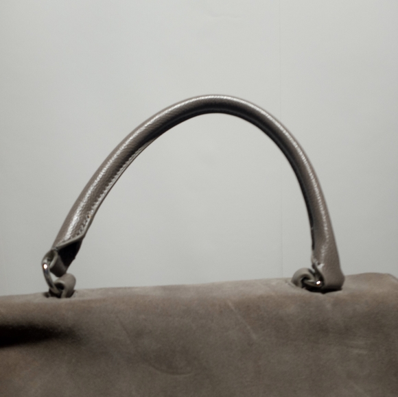 Banana Republic Gray NWOT Crossbody Purse Faux Leather And Suede - Picture 13 of 13